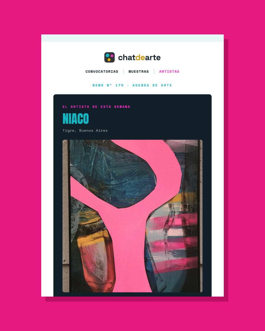 El newsletter de chanchonews con el artista de la semana y su obra
